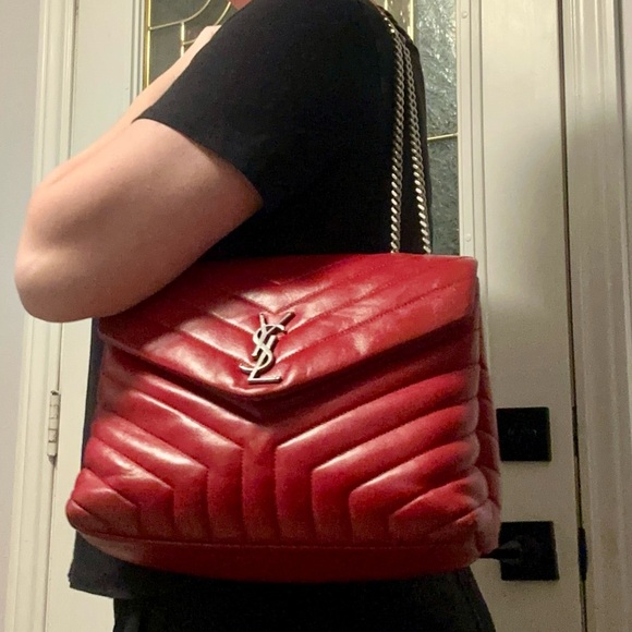 Yves Saint Laurent Scarlet Medium Lou Lou Bag - Picture 3 of 6